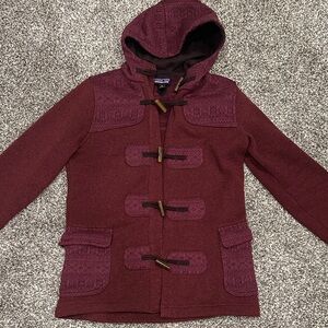 Patagonia Burgundy Better Sweater Icelandic Coat in Oxblood Red